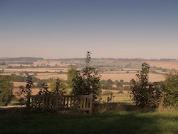 Views across open farmland