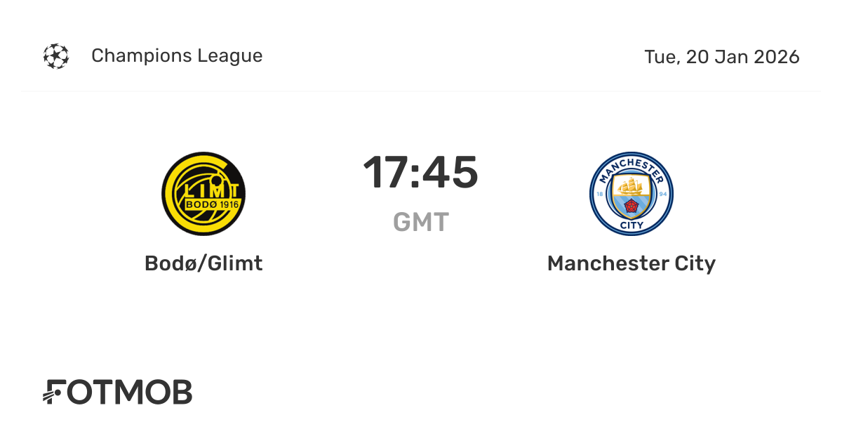 Bodø/Glimt vs Manchester City: Standings and Insights