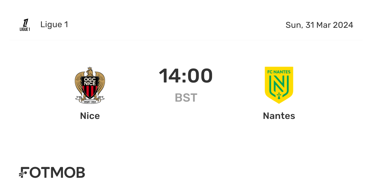 Nantes vs Nice: A Key Match in Ligue 1