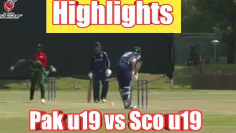 Scotland U-19 Takes on Pakistan U-19 in Thrilling Encounter