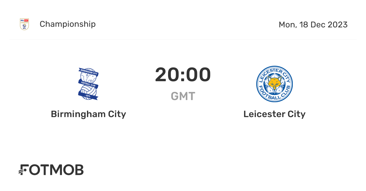 A Thrilling Encounter: Birmingham vs Leicester City