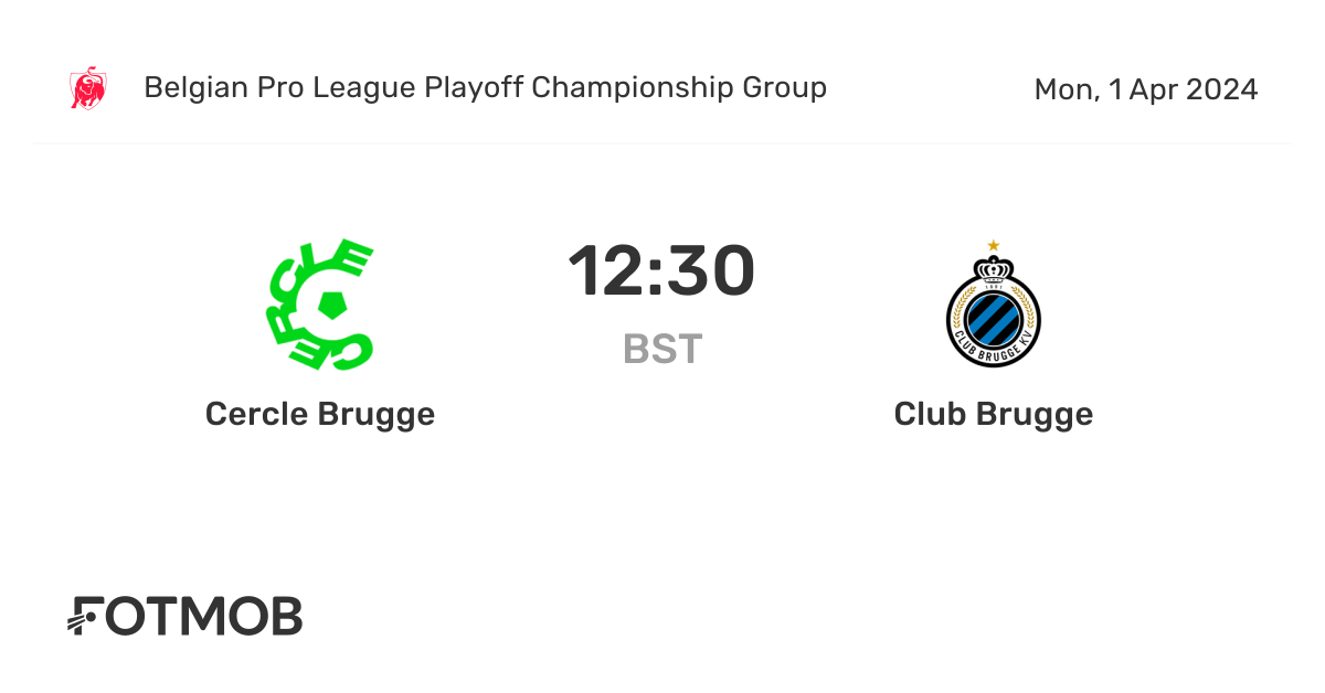 The Riveting Rivalry: Cercle Brugge vs Club Brugge