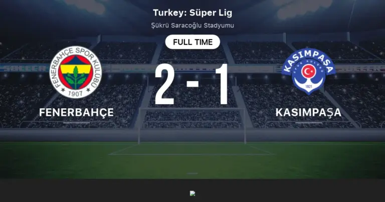 Fenerbahçe vs Kasımpaşa: A Thrilling Draw in Istanbul