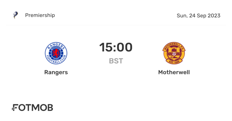 Motherwell vs Rangers: A Thrilling Encounter on the Pitch