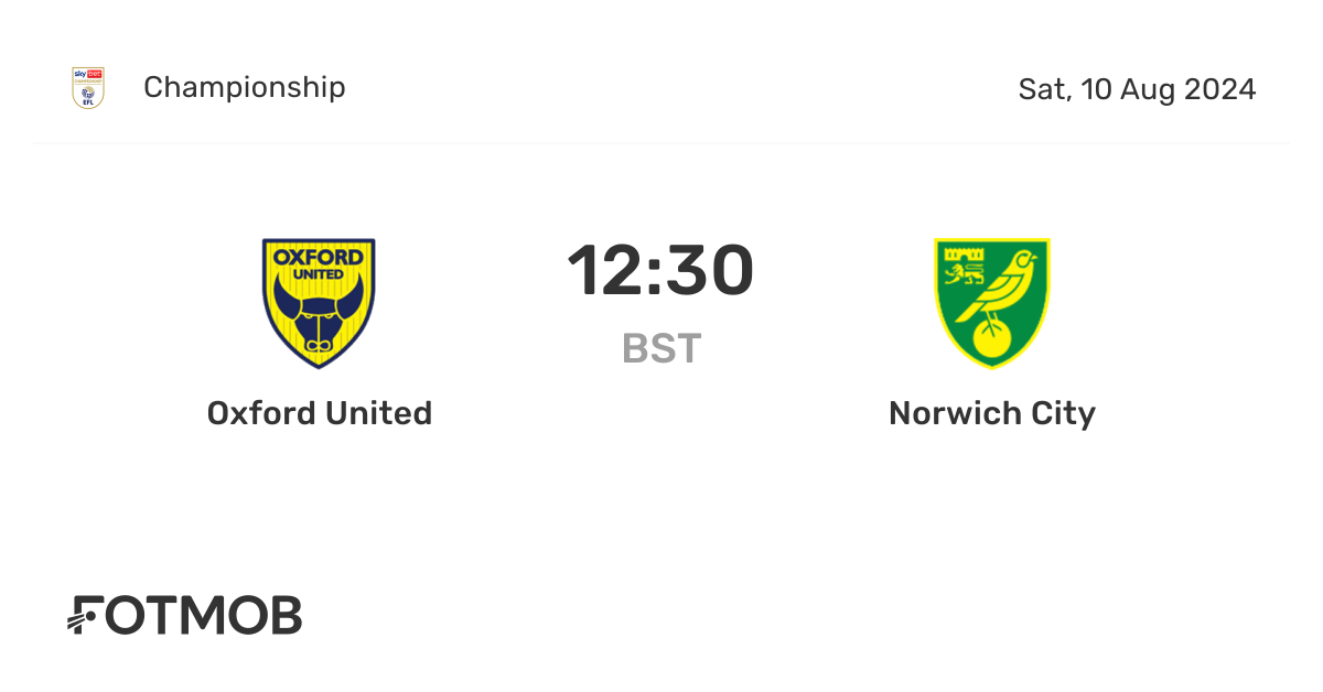 Oxford Utd vs Norwich City: A Crucial EFL Clash
