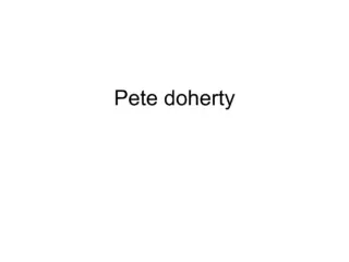 The Life and Career of Pete Doherty