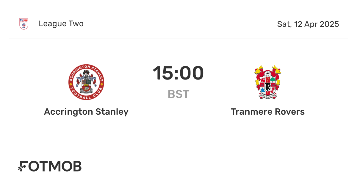 Tranmere vs Accrington Stanley: A Match to Remember