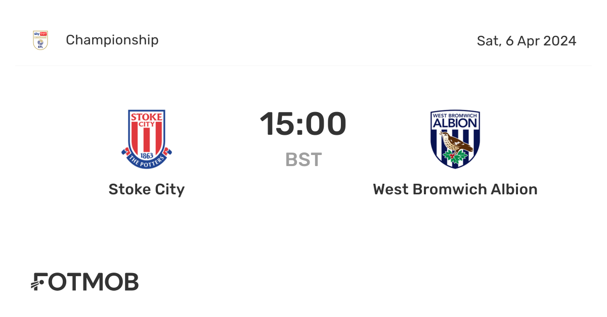 West Brom vs Stoke City: Match Preview and Key Insights