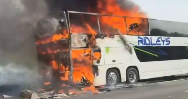 Coach Fire M6 Disrupts Fans on the Way to Wembley