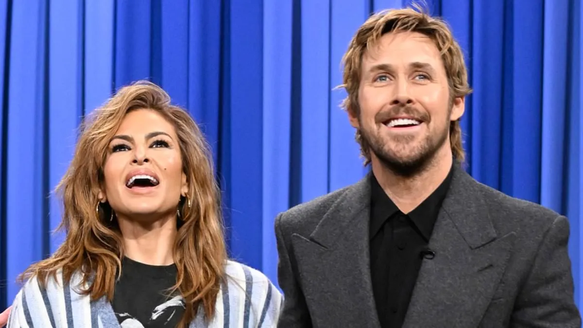 Eva mendes and Ryan Gosling Make Rare Public Appearance on The Tonight Show