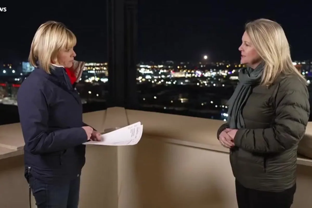 Julie etchingham: Breaking:  Reports Live from Iraq Border During Rocket Incident