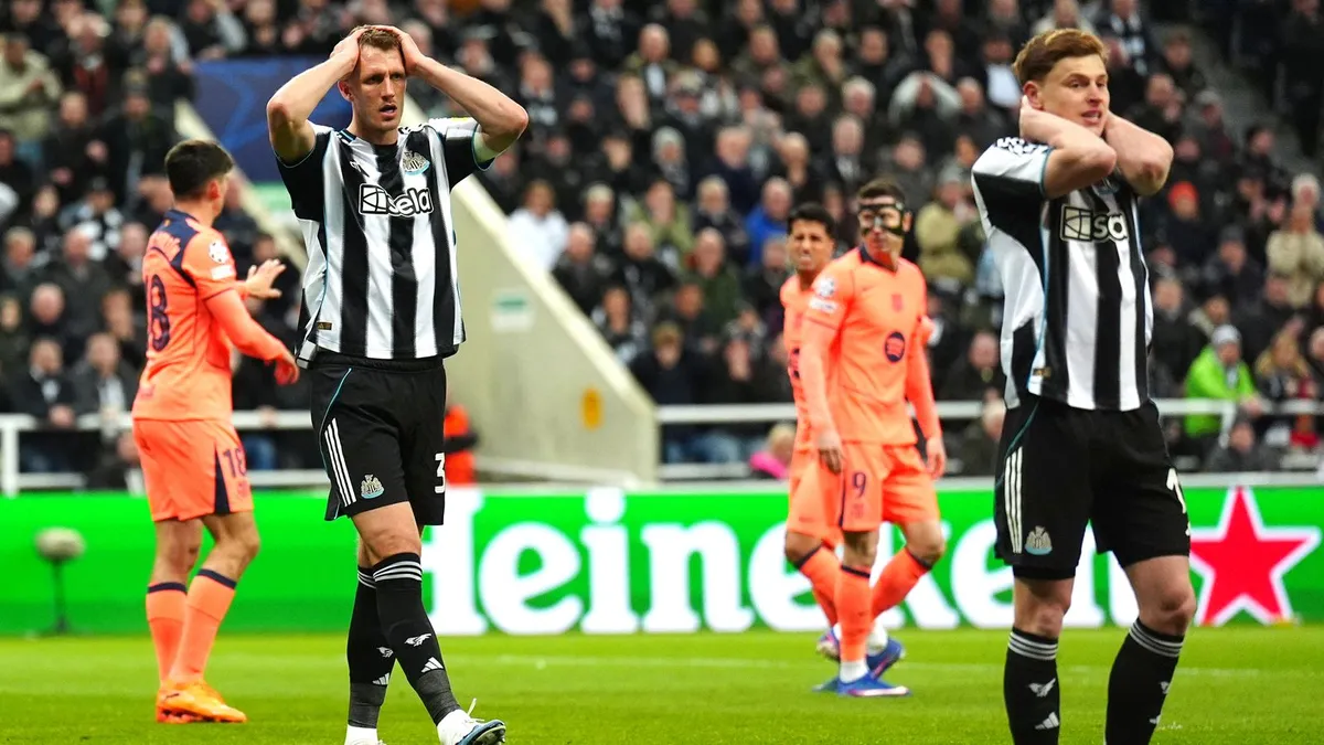 Newcastle Draws with Barcelona in UEFA Champions League Clash