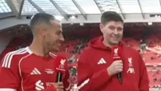 Thiago alcantara: Anfield Celebrates  in Legends Match