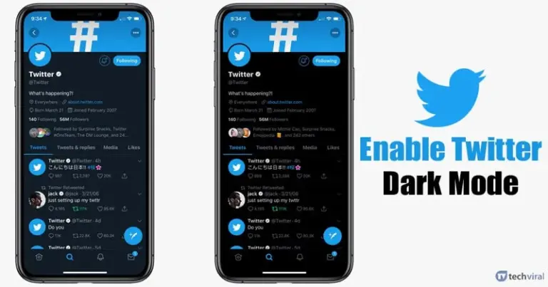 Twitter app dark mode