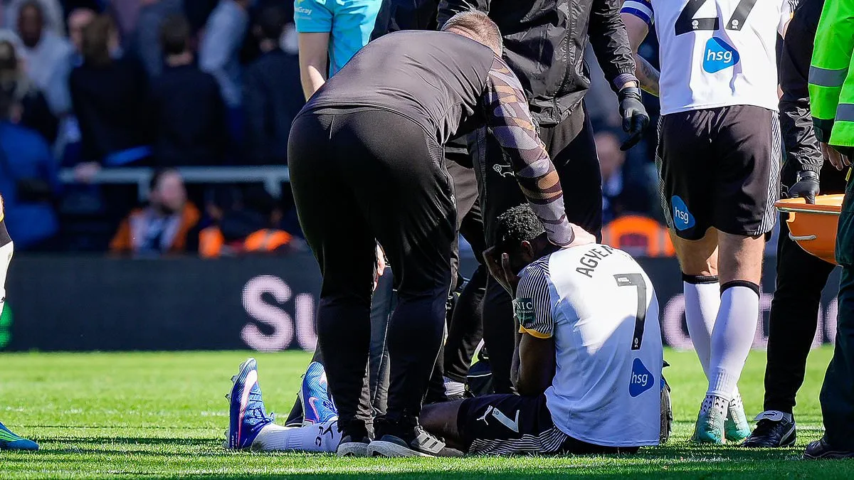 Patrick Agyemang Injured During Derby County Match