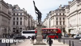 Banksy statue central london