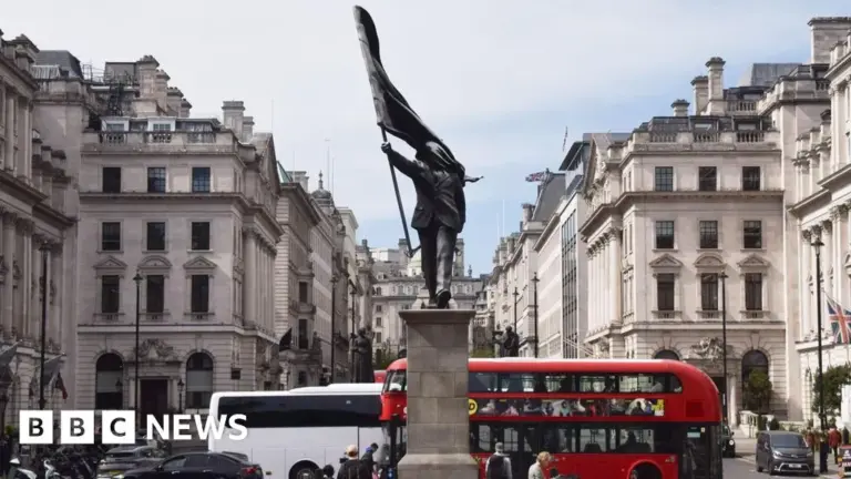 Banksy unveils new statue in central London