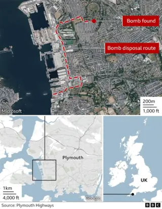 Plymouth bomb detonated safely after evacuation