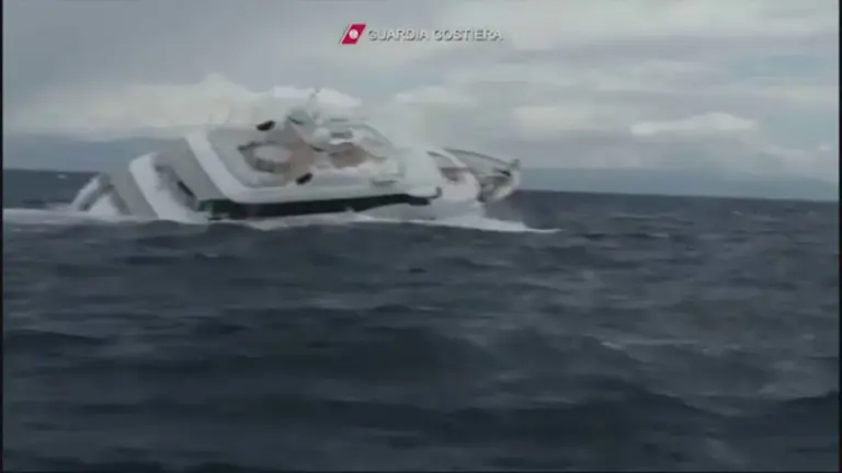 Superyacht sinking