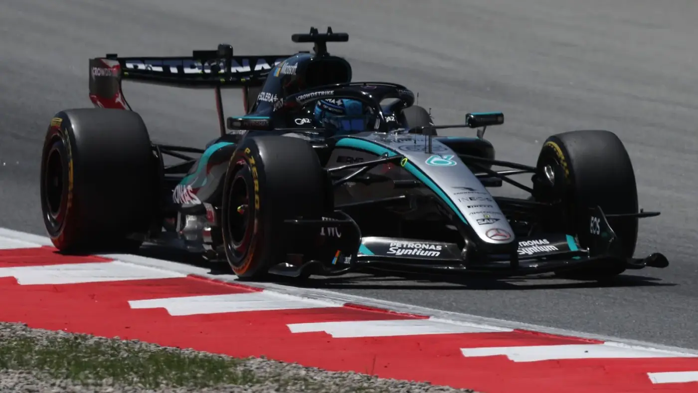 Barcelona-Catalunya GP: Russell fastest in first practice as Antonelli faces investigation