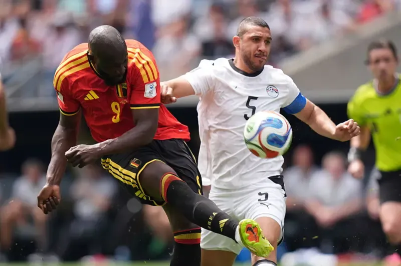 Romelu Lukaku in action