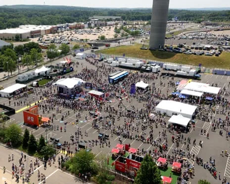 Germany and Paraguay fans arrive for their World Cup clash