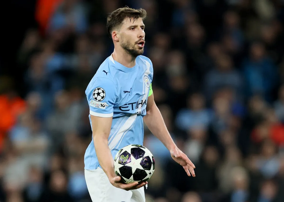 Ruben Dias during a Manchester City game