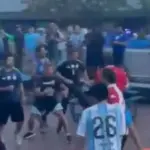 London: Police rescue Argentina fan from large crowd in Piccadilly Circus