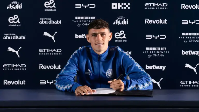 Manchester City midfielder Phil Foden signs new four-year deal