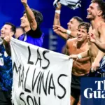 Fifa assessing reports after Argentina players display Falklands banner