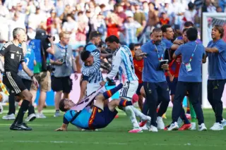 Argentina players involved in post-match brawl with Spain after final defeat