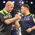 Blackpool: Luke Littler achieves nine-darter in World Matchplay victory over Nathan Aspinall