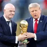 East Rutherford: Trump lingers during Spain’s World Cup trophy celebrations