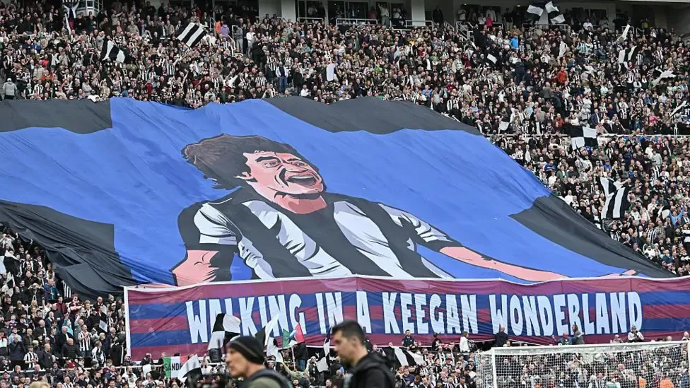 Kevin Keegan banner displayed at St James' Park